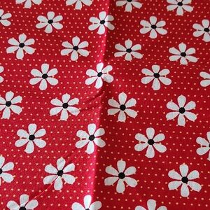 Waverly Red Floral Dot Fabric